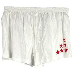 Dreamsicles White with Red Stars Shorts Size Large